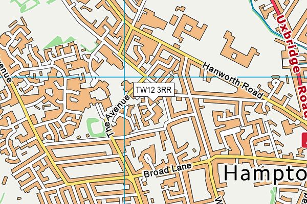 TW12 3RR map - OS VectorMap District (Ordnance Survey)