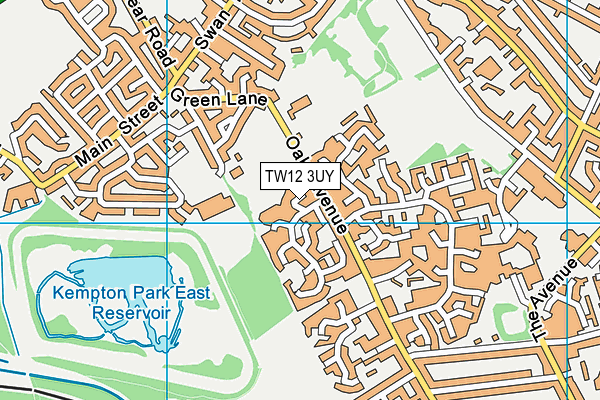 TW12 3UY map - OS VectorMap District (Ordnance Survey)