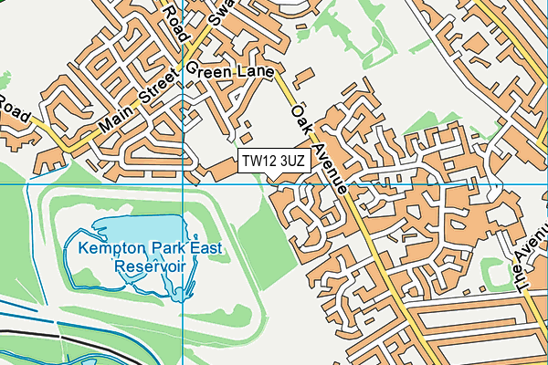 TW12 3UZ map - OS VectorMap District (Ordnance Survey)