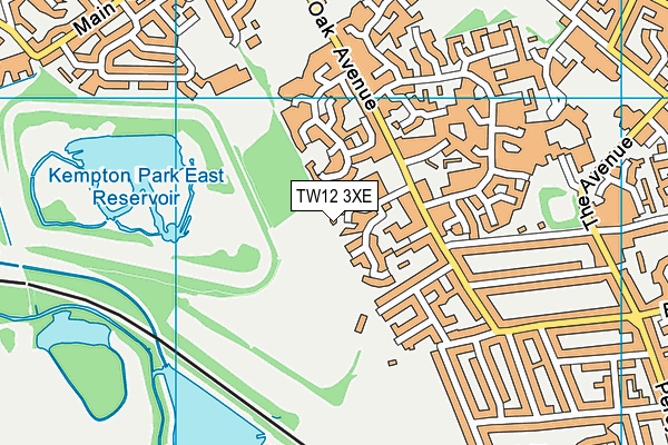 TW12 3XE map - OS VectorMap District (Ordnance Survey)