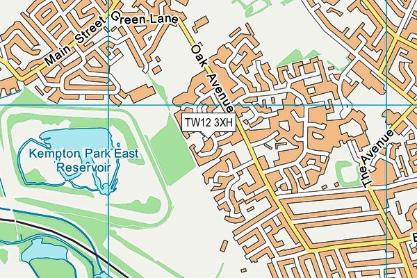 TW12 3XH map - OS VectorMap District (Ordnance Survey)
