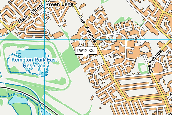TW12 3XJ map - OS VectorMap District (Ordnance Survey)