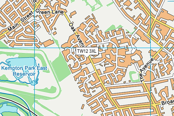 TW12 3XL map - OS VectorMap District (Ordnance Survey)