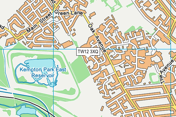 TW12 3XQ map - OS VectorMap District (Ordnance Survey)