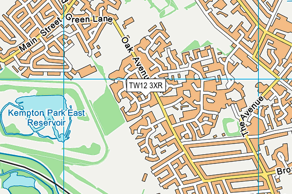 TW12 3XR map - OS VectorMap District (Ordnance Survey)