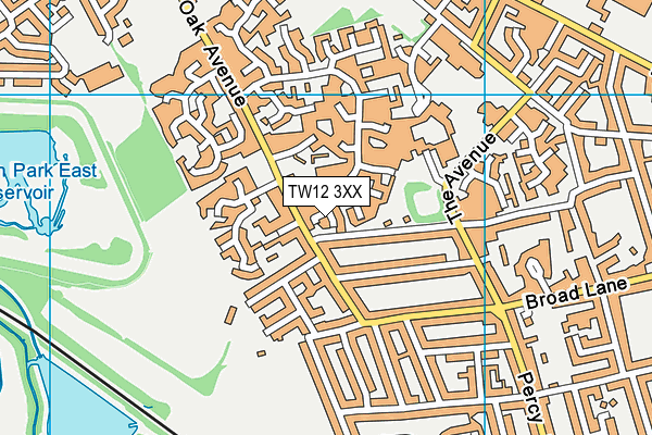 TW12 3XX map - OS VectorMap District (Ordnance Survey)