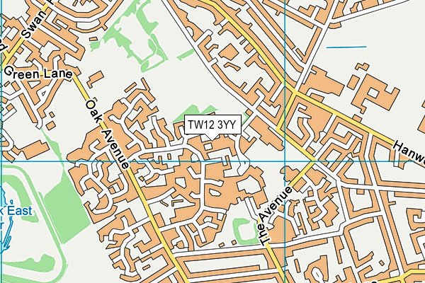 TW12 3YY map - OS VectorMap District (Ordnance Survey)