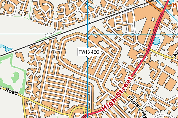 TW13 4EQ map - OS VectorMap District (Ordnance Survey)