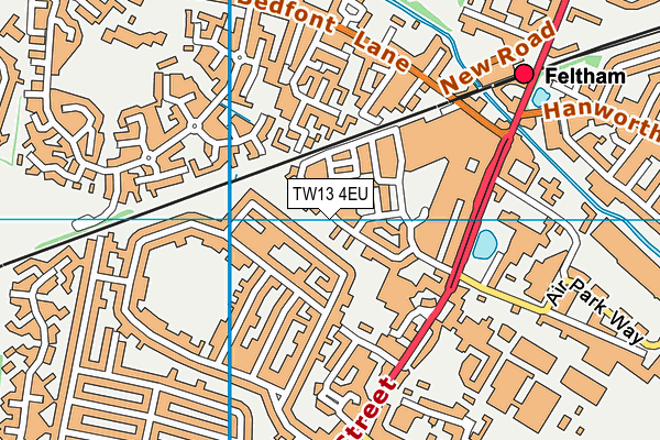 TW13 4EU map - OS VectorMap District (Ordnance Survey)