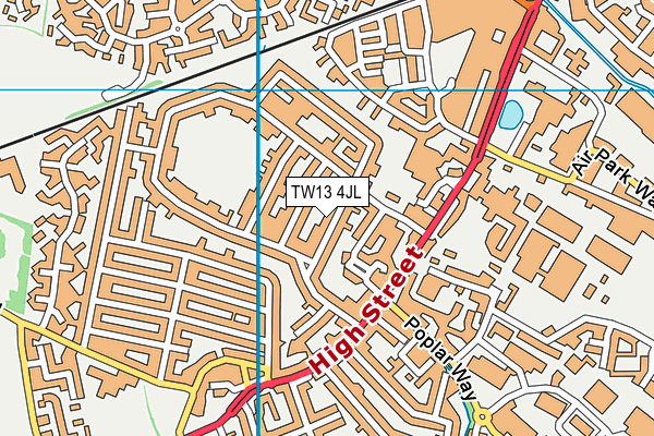 TW13 4JL map - OS VectorMap District (Ordnance Survey)