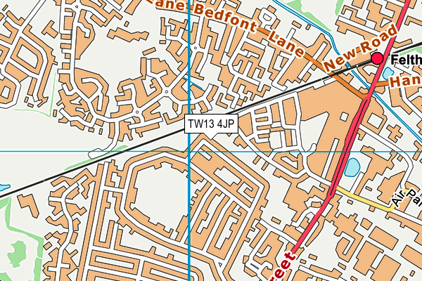 TW13 4JP map - OS VectorMap District (Ordnance Survey)