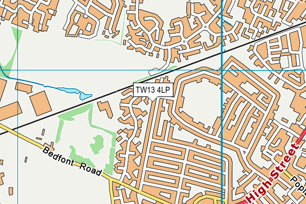 TW13 4LP map - OS VectorMap District (Ordnance Survey)