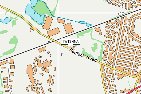 TW13 4NA map - OS VectorMap District (Ordnance Survey)