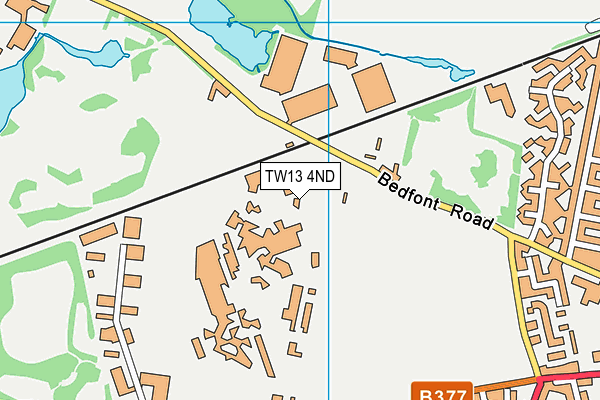 TW13 4ND map - OS VectorMap District (Ordnance Survey)