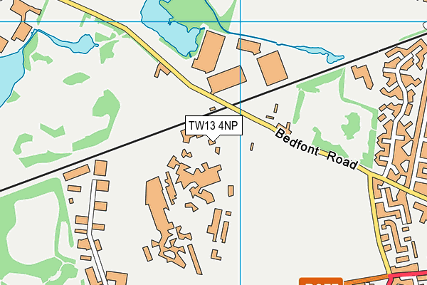 TW13 4NP map - OS VectorMap District (Ordnance Survey)