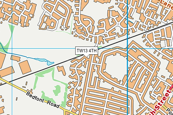 TW13 4TH map - OS VectorMap District (Ordnance Survey)