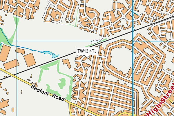 TW13 4TJ map - OS VectorMap District (Ordnance Survey)