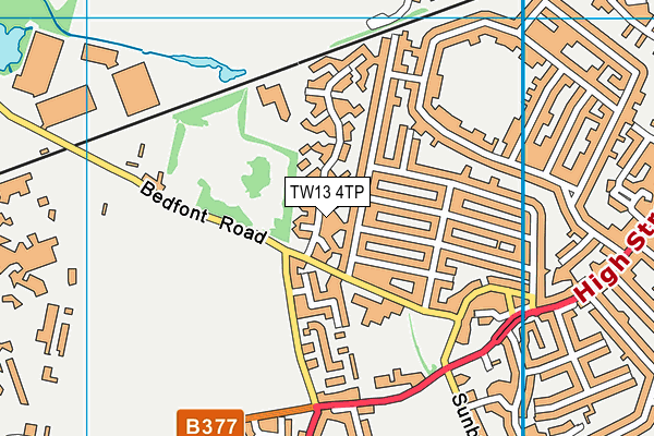 TW13 4TP map - OS VectorMap District (Ordnance Survey)