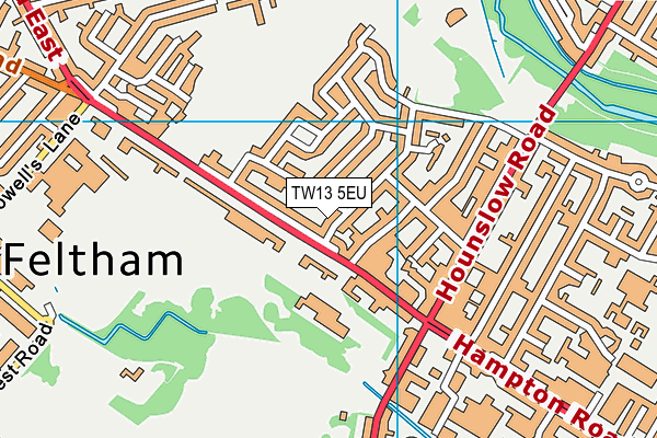 TW13 5EU map - OS VectorMap District (Ordnance Survey)