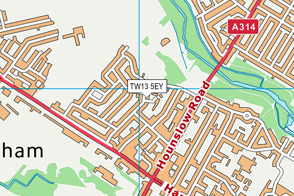 TW13 5EY map - OS VectorMap District (Ordnance Survey)