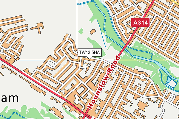 TW13 5HA map - OS VectorMap District (Ordnance Survey)