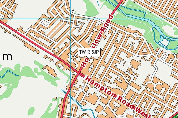 TW13 5JP map - OS VectorMap District (Ordnance Survey)