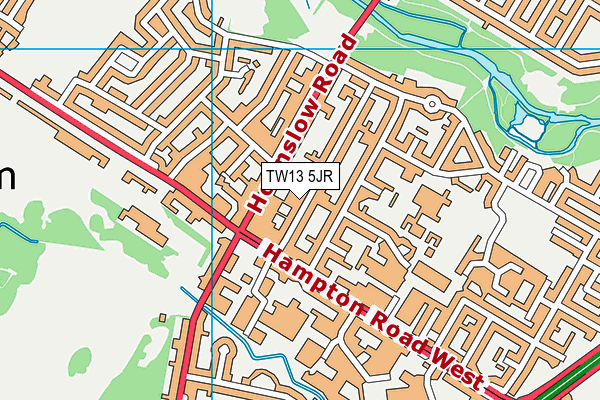 TW13 5JR map - OS VectorMap District (Ordnance Survey)