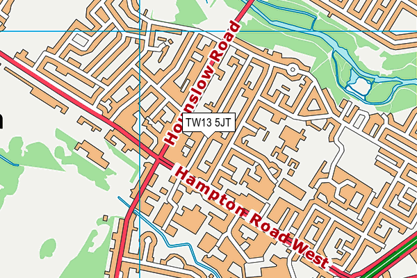 TW13 5JT map - OS VectorMap District (Ordnance Survey)
