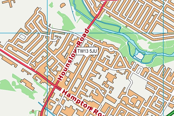TW13 5JU map - OS VectorMap District (Ordnance Survey)