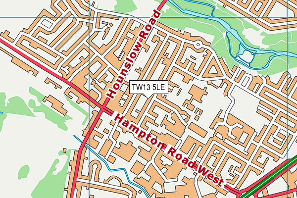 TW13 5LE map - OS VectorMap District (Ordnance Survey)