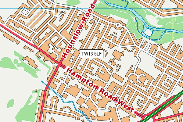 TW13 5LF map - OS VectorMap District (Ordnance Survey)