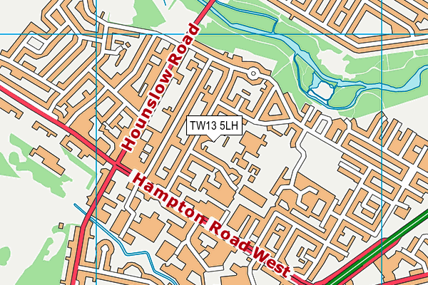 TW13 5LH map - OS VectorMap District (Ordnance Survey)