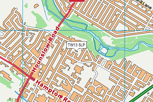 TW13 5LP map - OS VectorMap District (Ordnance Survey)