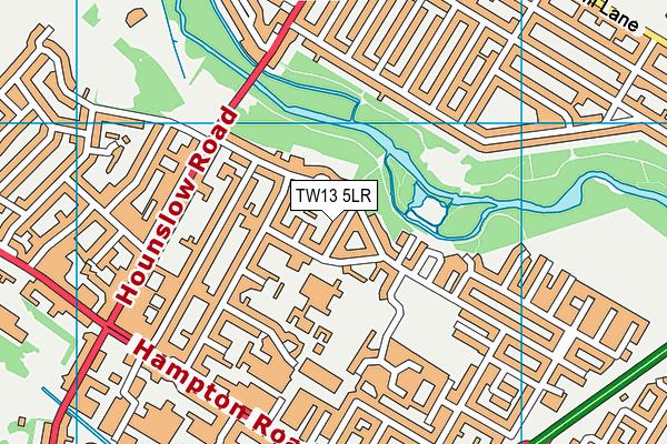TW13 5LR map - OS VectorMap District (Ordnance Survey)