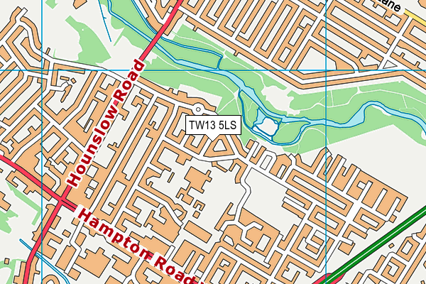 TW13 5LS map - OS VectorMap District (Ordnance Survey)