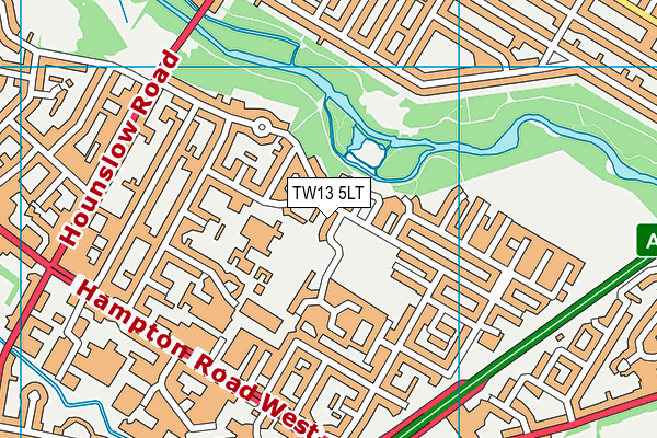 TW13 5LT map - OS VectorMap District (Ordnance Survey)