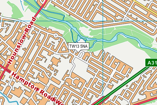 TW13 5NA map - OS VectorMap District (Ordnance Survey)