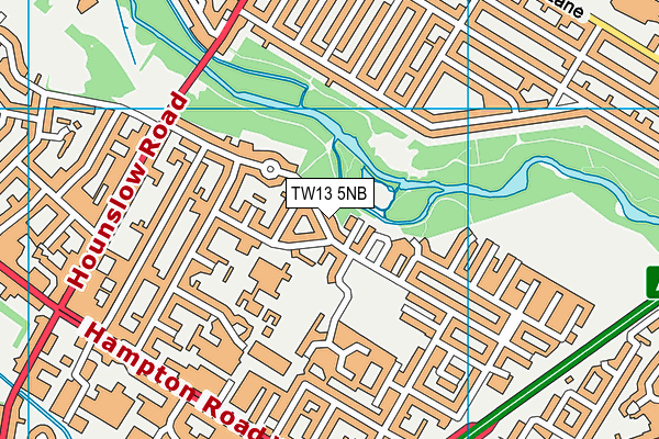 TW13 5NB map - OS VectorMap District (Ordnance Survey)