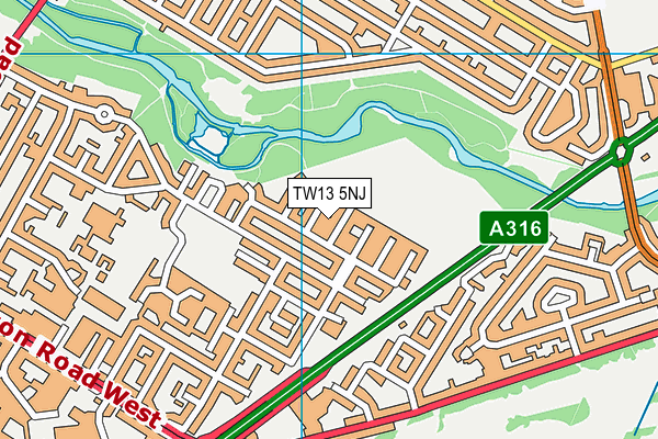 TW13 5NJ map - OS VectorMap District (Ordnance Survey)
