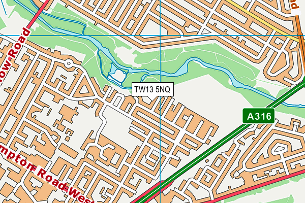 TW13 5NQ map - OS VectorMap District (Ordnance Survey)