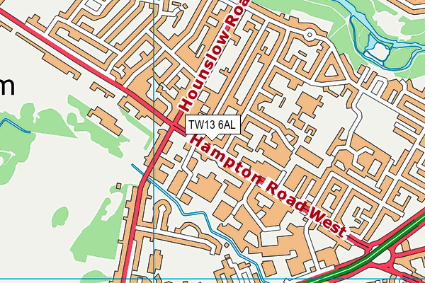 TW13 6AL map - OS VectorMap District (Ordnance Survey)