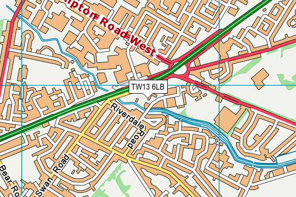TW13 6LB map - OS VectorMap District (Ordnance Survey)