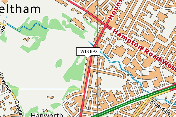 Hanworth Park map (TW13 6PX) - OS VectorMap District (Ordnance Survey)