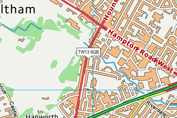 TW13 6QB map - OS VectorMap District (Ordnance Survey)