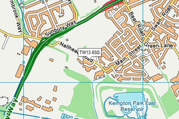 Powerleague (Sunbury-on-thames) map (TW13 6SS) - OS VectorMap District (Ordnance Survey)