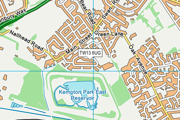 TW13 6UG map - OS VectorMap District (Ordnance Survey)