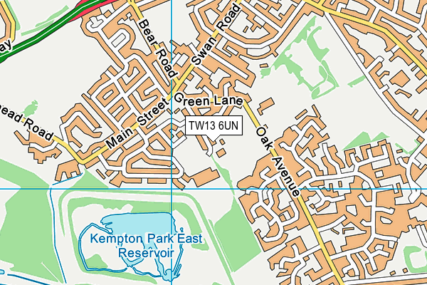 TW13 6UN map - OS VectorMap District (Ordnance Survey)