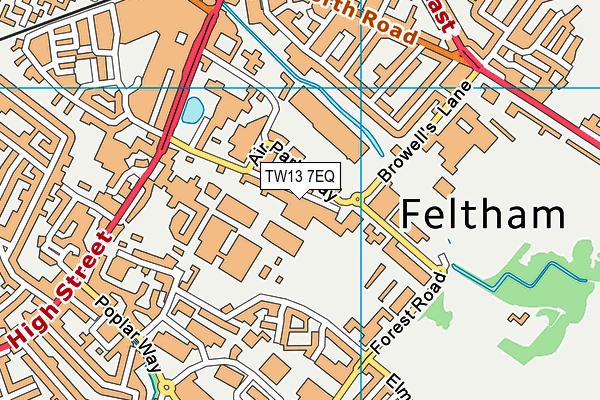 The Gym Group (London Feltham) map (TW13 7EQ) - OS VectorMap District (Ordnance Survey)