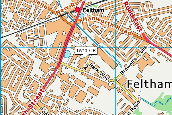 TW13 7LR map - OS VectorMap District (Ordnance Survey)