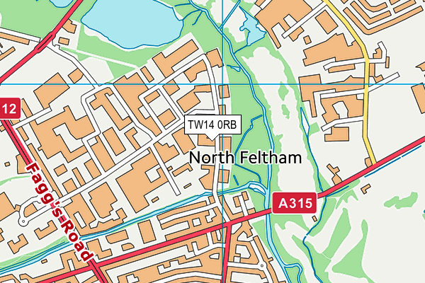 TW14 0RB map - OS VectorMap District (Ordnance Survey)